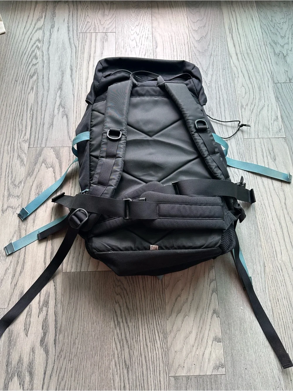 The North Face Large Hiking Backpack with Teal Straps
